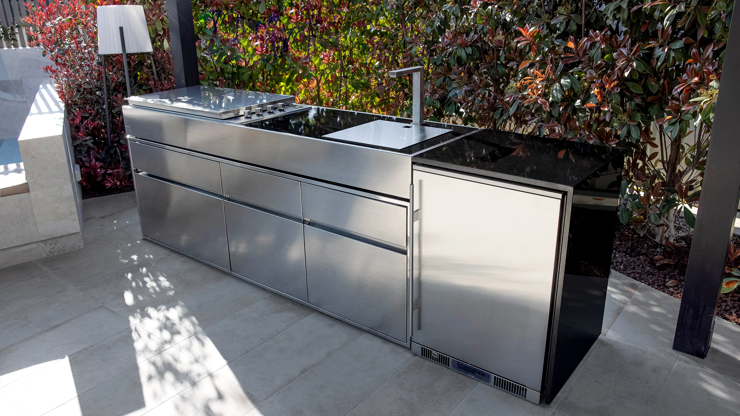 cozinha com area externa