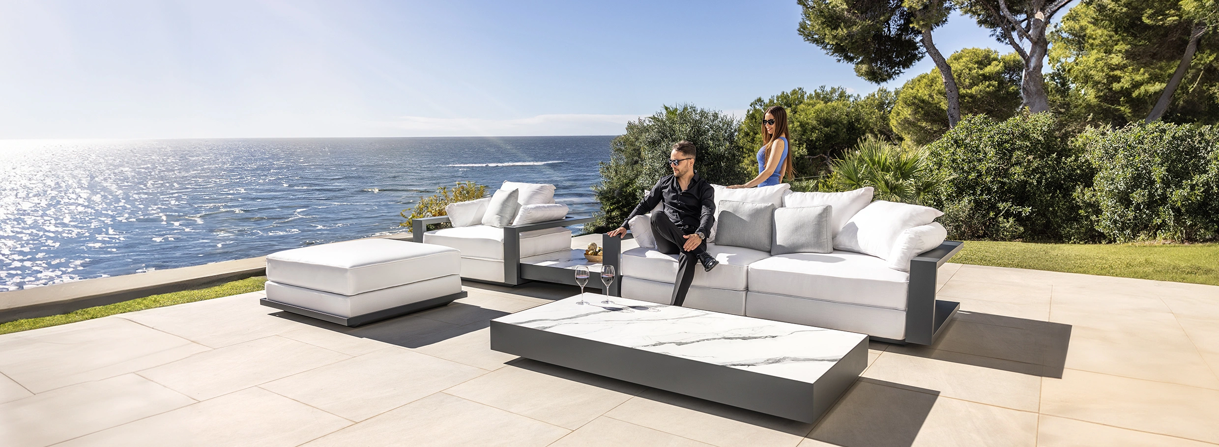 sofa exterior luxo