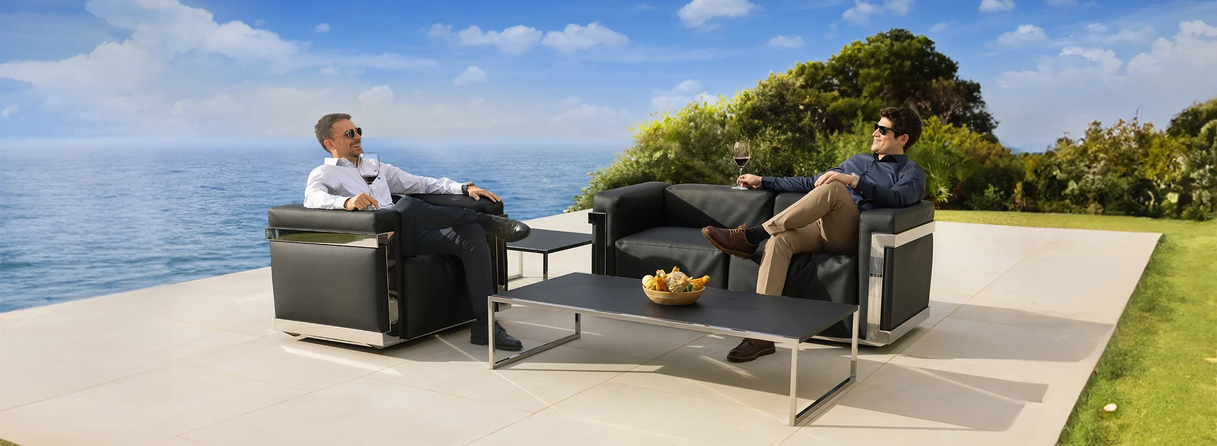 sofa exterior luxo